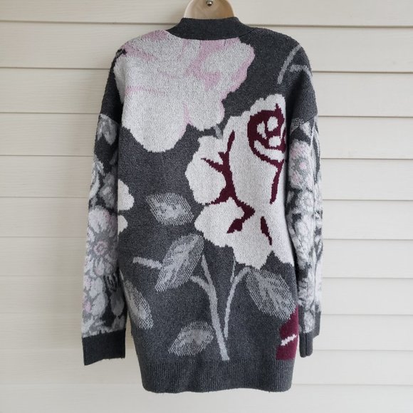 NWT Rachael Zoe thick floral cardigan sweater - Picture 4 of 7